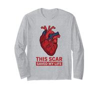 Heart Surgery Survivor Scar Saved My Life Long Sleeve T-Shirt