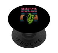 Heart Survivor Celebrate My Heartiversary Fun Recovery PopSockets Adhesive PopGrip