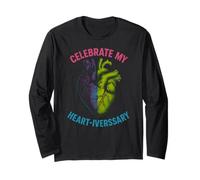Heart Survivor Celebrate My Heartiversary Womens Recovery Long Sleeve T-Shirt