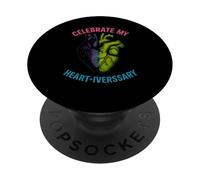 Heart Survivor Celebrate My Heartiversary Womens Recovery PopSockets Adhesive PopGrip