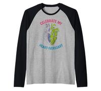 Heart Survivor Celebrate My Heartiversary Womens Recovery Raglan Baseball Tee