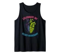 Heart Survivor Celebrate My Heartiversary Womens Recovery Tank Top