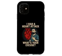 Heart Survivor Whats Your Excuse Fun Mens Get Well Surgery Case for iPhone 11