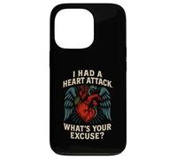 Heart Survivor Whats Your Excuse Fun Mens Get Well Surgery Case for iPhone 13 Pro