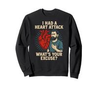 Heart Survivor Whats Your Excuse Fun Mens Get Well Surgery Sweatshirt