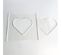 Heart Template, Clear Acrylic Template, Woodworking Router Template