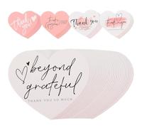 Heart Thank You Cards 150pcs Coated Paper Beautiful Printed