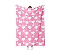 Heart Throw Blanket, Winter Throw Blanket, Soft Flannel Throw, Bedroom Decoration, Valentine's Day Accessories, Large Fluffy Throws for Cold Winter Weather