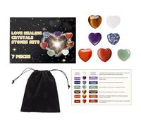 Heart Thumb Worry Stones, Heart Shaped Stones, Natural Worry Stone Set for Love - Elegant Polished Stone for Stress Relief Meditation