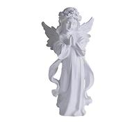 Heart Tong Praying Angel Statues and Figures, Beautiful Resin Angel with Wings for Home and Garden Decoration, Weddings, Christmas and More,White,S