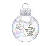 Heart Transparent Colored Spherical Shape Ornament A Piece Of My Heart Is In Heave Memorial Ornament In Memory Of Grandma Or Grandpa Christmas Ornaments Chandelier Beads (B, 6cm)