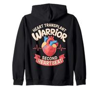 Heart Transplant Second Heartbeat Survivor Zip Hoodie