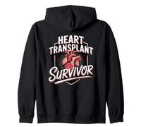 Heart Transplant Survivor Brave Recovery Pride Zip Hoodie