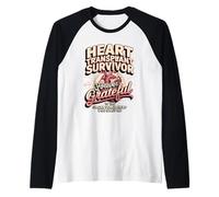 Heart Transplant Survivor Forever Grateful Organ Donor Hero Raglan Baseball Tee