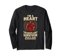 Heart Transplant Survivor Superpower Cool Surgery Recovery Long Sleeve T-Shirt