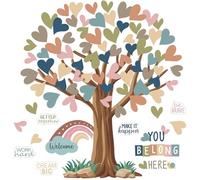 Heart Tree Bulletin Board Decorations Set for Classroom,You Belong Here Welcome Bulletin Board Tree Wall Decor for Back to School Classroom Wall Chalkboard Supplies