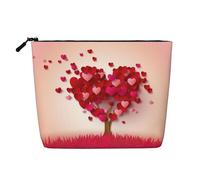 Heart Tree Cosmetic Bag for Women- Portable Travel Organiser, Toiletry Bag with Zip Closure