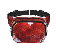 Heart Tree Fanny Pack Adjustable Crossbody Bag Large Waist Bag Travel Belt Bag Unisex Bum Bag