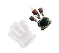 Heart Tulips Molds Casting Flowers Silicone Ornament Plasters Epoxy Resin Flowers Silicone