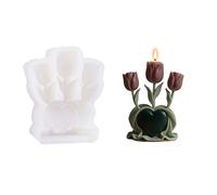 Heart Tulips Molds Casting Molds Flowers Silicone Ornament Plasters Epoxy Resin Heart Tulips Flowers Silicone Ornament Epoxy Resin