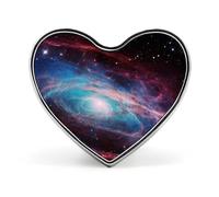 Heart Universe Galaxy Brooch Classic Mini Pin 1 Inch Aluminum Alloy Lapel Pin Personalized Button Badge for Backpack Hat Suit Jacket Clothing Decoration