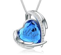 Heart Urn Necklace for Ashes for Women Girl Cremation Jewelry with Crystals Memorial Lockets Urn Pendant for Human Ashes Forever in My Heart/Always in my heart
