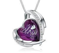 Heart Urn Necklace for Ashes for Women Girl Cremation Jewelry with Crystals Memorial Lockets Urn Pendant for Human Ashes Forever in My Heart/Always in my heart