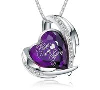 Heart Urn Necklace for Ashes for Women Girl Cremation Jewelry with Crystals Memorial Lockets Urn Pendant for Human Ashes Forever in My Heart/Always in my heart