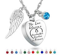 Heart Urn Necklace for Ashes Love between Grandmother and Grandson Urn Necklace Memorial Jewellery Keepsake Pendant for Loss Ash Holder Sympathy Gift