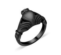 Heart Urn Rings for Ashes for Women Crown Promise Cremation Ring Hold Loved Ones Ashes Forever In My Heart Keepsake Memorial Jewelry Cremation Jewelry Ashes Locket Holding Love in Hand (#6, Black)