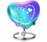 Heart Urns for Human Ashes - Small Urns for Ashes for Male or Female or Pet Ashes - Heart Shaped Keepsake Urns with Stand - Holds Small Portion of Remains