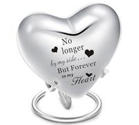 Heart Urns for Human Ashes - Small Urns for Ashes for Male or Female or Pet Ashes - Heart Shaped Keepsake Urns with Stand - Holds Small Portion of Remains