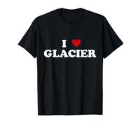 Heart USA National Park I Love Glacier T-Shirt
