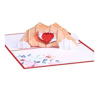 Heart Valentine's Day Greeting Card Folding Blessing Card Supplies For Children Girl Boys Birthday Valentine's Day