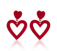 Heart Valentines Earrings for Women - Acrylic Neon 80s Earrings for Girl Jewelry Gifts, Heart Statement Earring Love Heart Earrings Dangle for Valentine's Day Mother's Day