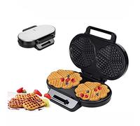 Heart Waffle Maker - 10 Heart-Shaped Waffles Iron with Adjustable Browning Control - Non-Stick Electric Waffle Griddle for Perfect Breakfasts