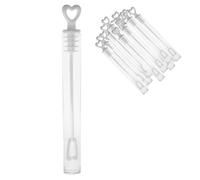 Heart Wand Filled Tubes|Bubble Wands White Heart Top Bubbles Tubes Bubbles Party Favors for Wedding Anniversaries Table Decor No Solutions 100Pcs