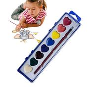 Heart Watercolour Paints - Valentine's Day Painting Sets for Kids, Watercolour Art Painting Palette Set | Heart Shaped Watercolour Painting Set, Unique Painting Sets with Heart Design for Watercolour