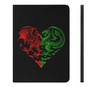 Heart Welsh Dragon Flag Printed Tablet Case with Pencil Holder Unisex Slim TPU Protective Cover Compatible with iPad 2020/Pro 2020/Pro 2021/Air4/Air5