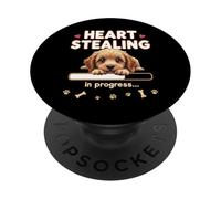 Heart Wirehaired Pointing Griffon Dog Funny Gift Griff Puppy PopSockets Adhesive PopGrip