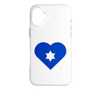 Heart with a Jewish Star Inside Case for iPhone 16 Plus