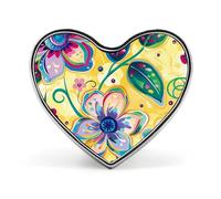 Heart With Green Circle Brooch Classic Mini Pin 1 Inch Aluminum Alloy Lapel Pin Personalized Button Badge for Backpack Hat Suit Jacket Clothing Decoration