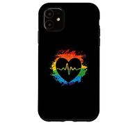 Heart with Heartbeat line LGBT Gender Case for iPhone 11