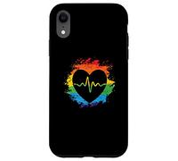 Heart with Heartbeat line LGBT Gender Case for iPhone XR