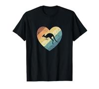 Heart with Kangaroo Australia Outback Animal Value Graphic T-Shirt
