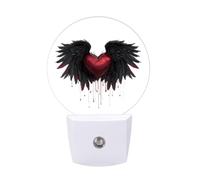Heart with Raven Wings Funny Auto Sensor Night Light Plug in Wall