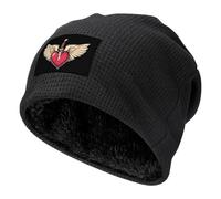 Heart with Wings Broken Beanie Hats Winter Warm Skull Pullover Cap Cozy Knit Cap for Men And Women Gifts