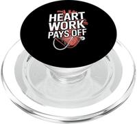 Heart Work Pays Off Anatomical Motivation PopSockets PopGrip for MagSafe
