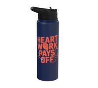 Heart Work Pays Off Cardiovascular Technologists Cardiology Stainless Steel Insulated Water Bottle