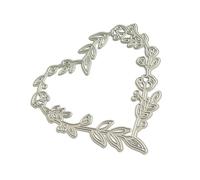 Heart Wreath Cutting Dies Carbon Steel Die Cut Templates Leaf Wreath Metal Embossing Stencils for Scrapbooking Art Craft Carbon Steel Craft Dies